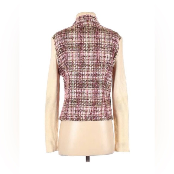 ST JOHN SPORT size M pink tweed jacket in great condition - Picture 2 of 8